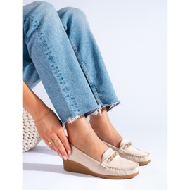 Sapato de salto camurça bege Shelovet 1