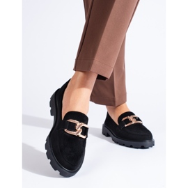 Botas pretas de camurça com corrente Shelovet preto 1