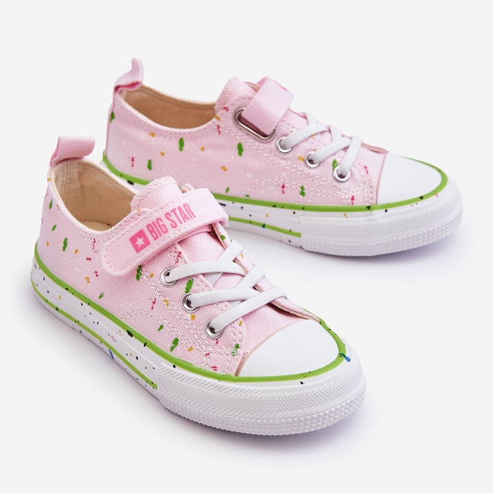 Tênis Infantil com Velcro Big Star LL374064 Rosa 1