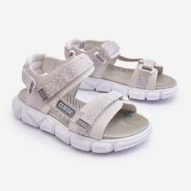 Sandália infantil com velcro Big Star LL374201 cinza 1