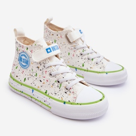 Tênis infantil com padrão Big Star LL374049 branco 1