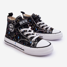 Tênis infantil estampado Big Star LL374050 preto 1