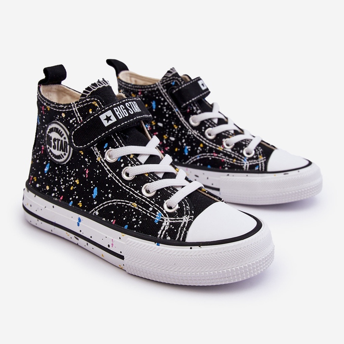 Tênis infantil estampado Big Star LL374050 preto 1