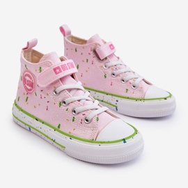 Tênis infantil estampado Big Star LL374051 rosa 1