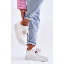 PS1 Sapatos esportivos da moda sem cadarço com decoração branca Desire branco 1 PS1 Sapatos esportivos da moda sem cadarço com decoração branca Desire branco 1
