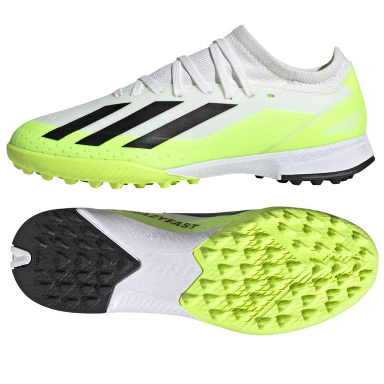 Chuteira Adidas X Crazyfast.3 Tf Jr IE1568 branco branco 1 Chuteira Adidas X Crazyfast.3 Tf Jr IE1568 branco branco 1