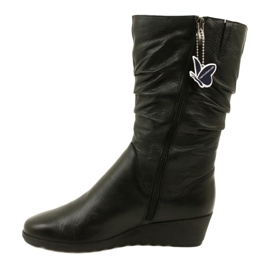 Botas de cunha curta Caprice Walking On Air 25417-41 022 pretas preto 1