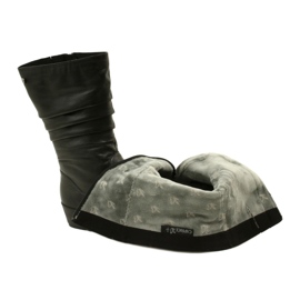 Botas de cunha curta Caprice Walking On Air 25417-41 022 pretas preto 4