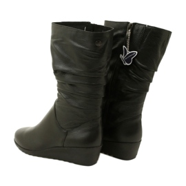 Botas de cunha curta Caprice Walking On Air 25417-41 022 pretas preto 3