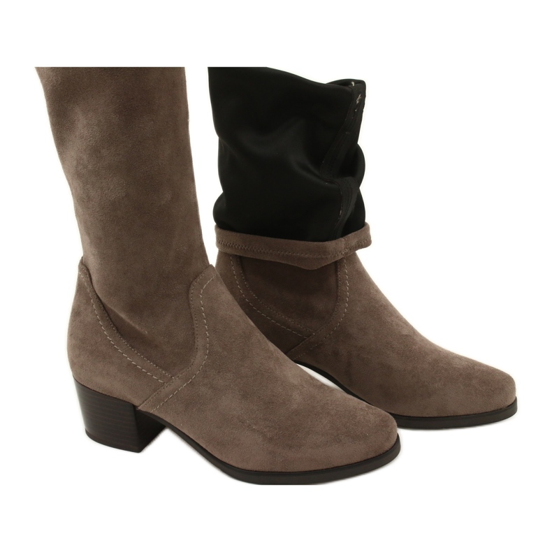 Bota feminina café stretch Caprice 25506-41 306 marrom 6