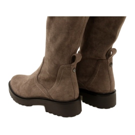 Botas femininas de cano alto Caprice 25606-41 306 Cafe Stretch castanho 3