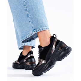 Tênis feminino de couro preto Shelovet 2