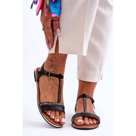 Sandália feminina preta Penna com zircônia cúbica preto 2 Sandália feminina preta Penna com zircônia cúbica preto 2