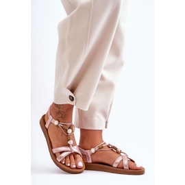 PG1 Sandália feminina com brilho enfeitado rosa Midol 1 PG1 Sandália feminina com brilho enfeitado rosa Midol 1