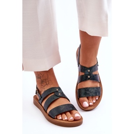 PG1 Sandálias Femininas Brilhantes Verde Escuro Catalia 2