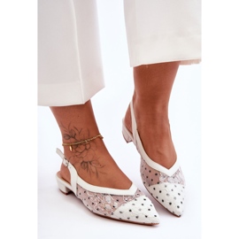 PG1 Bailarinas femininas de bolinhas brancas Adore branco 2