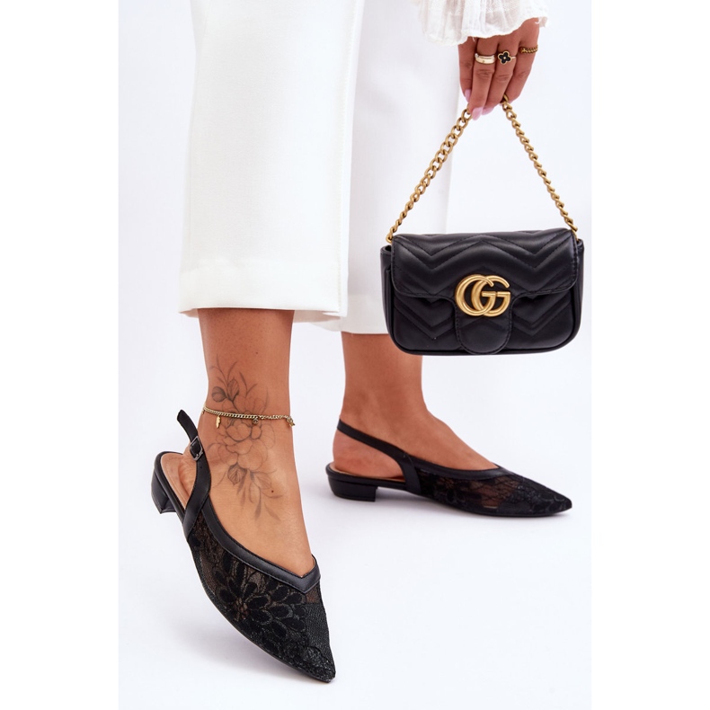 PG1 Bailarinas Flor Feminina Black Adore preto 1