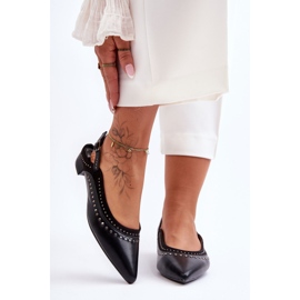 PG1 Sabrinas de couro com tachas preto Laroshe 1