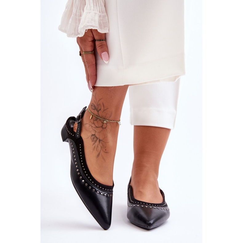 PG1 Sabrinas de couro com tachas preto Laroshe 1