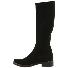 Botas femininas sobre o trecho do joelho Black Caprice 25510-41 044 preto 5