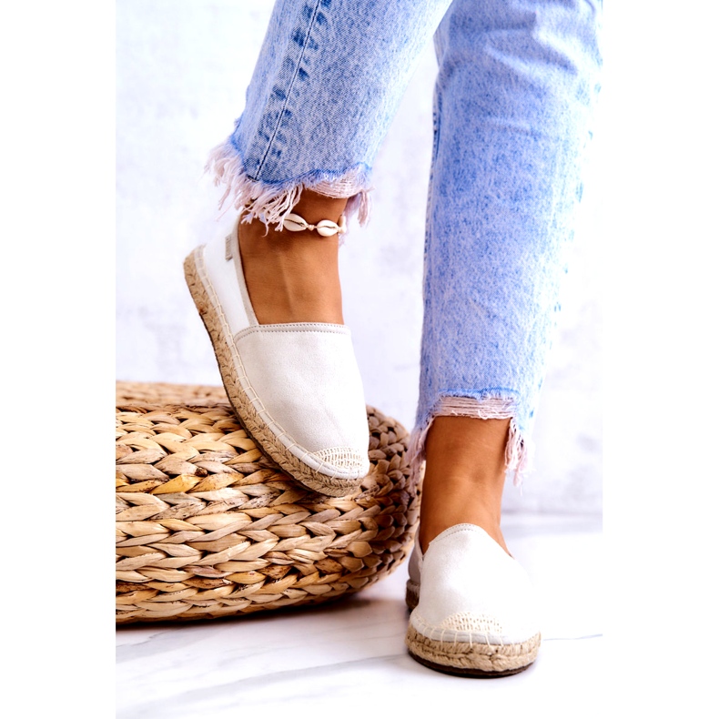 Espadrilhas Clássicas Femininas Big Star JJ274951 Branco-Cinza 3