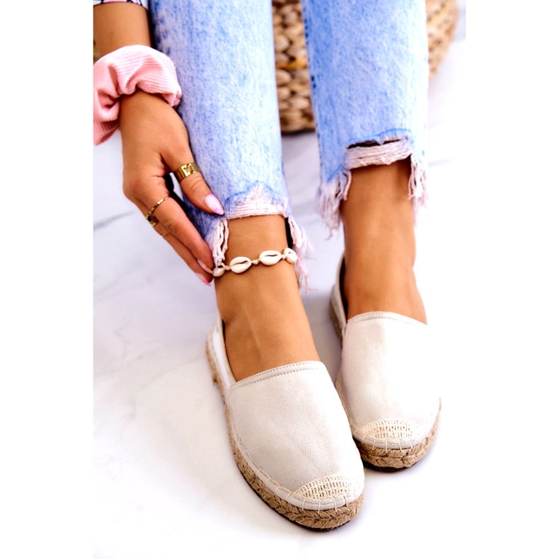 Espadrilhas Clássicas Femininas Big Star JJ274951 Branco-Cinza 5