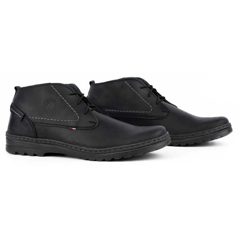 Olivier Sapatos casuais de homem em pele 234GT preto 2