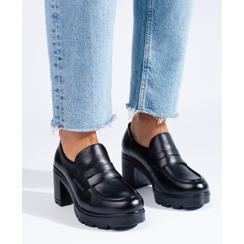 W. Potocki Sapato salto alto preto Potocki 1