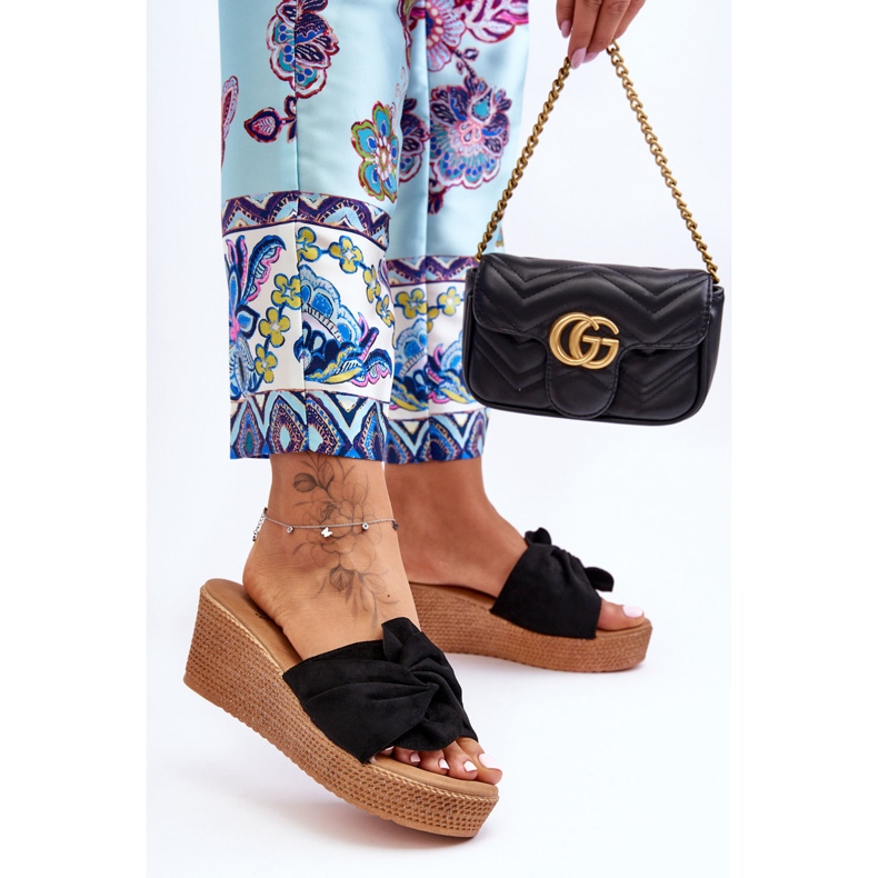 Sandália Cunha Feminina Preta Calama preto 2