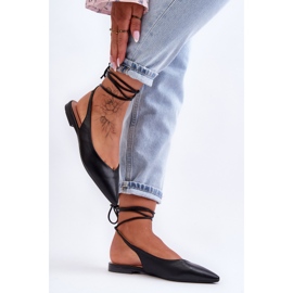 PG1 Sabrinas femininas com cadarço pretas Lilly Ann preto 2