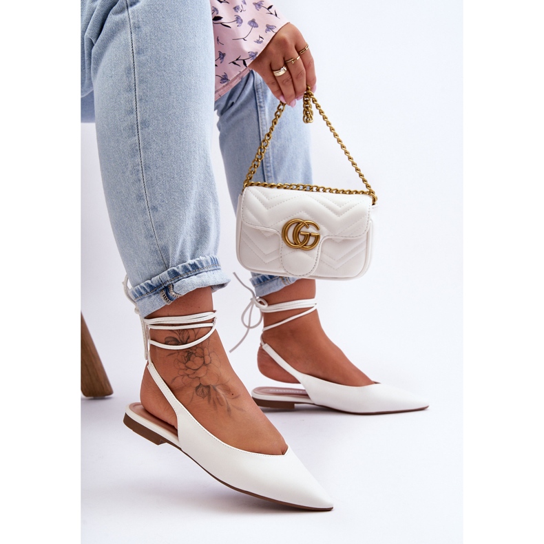 PG1 Bailarinas femininas brancas Lilly Ann branco 1