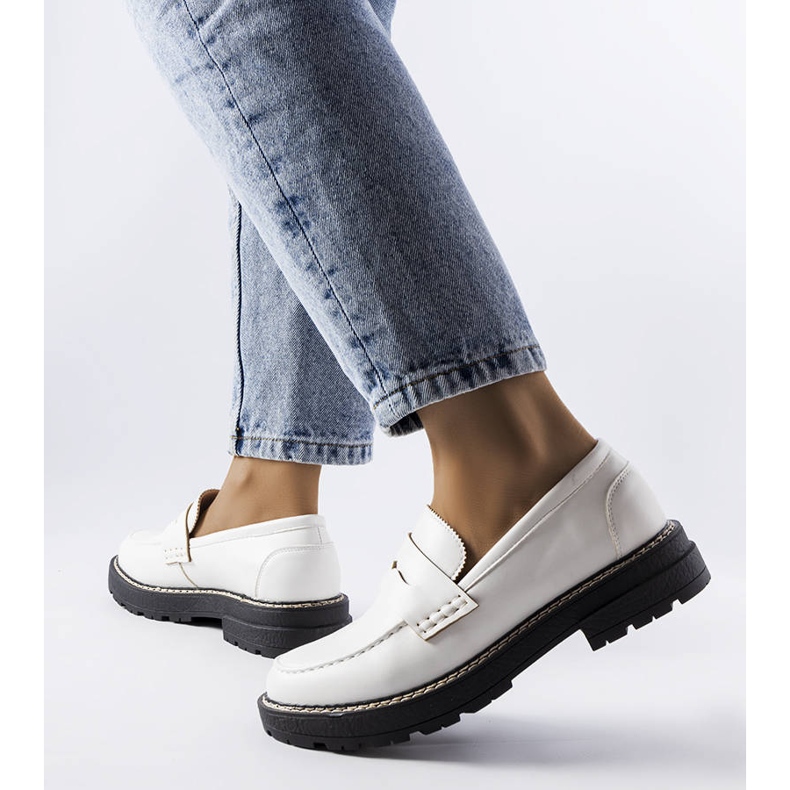 Brogues brancos com palmilha de couro Biddie 1 Brogues brancos com palmilha de couro Biddie 1