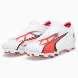 Chuteira Puma Ultra Match Ll FG/AG Jr 107514-01 branco branco 1