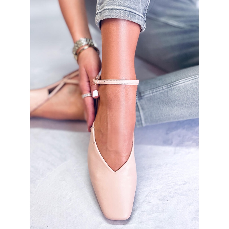 Sabrinas de salto aberto de Gianna Nude bege 1