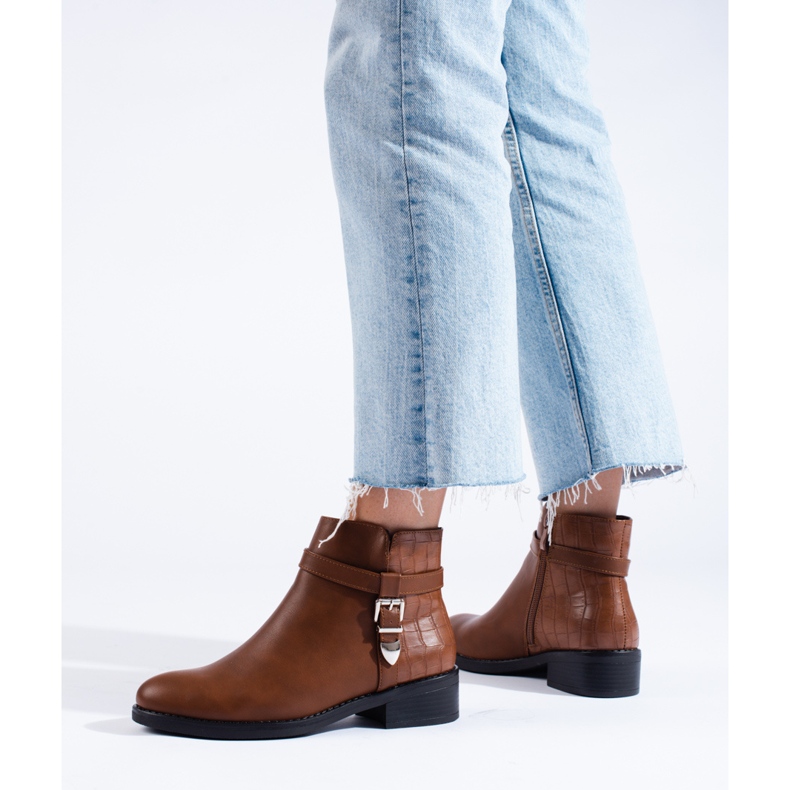 Botas de mulher clássicas castanhas Shelovet castanho 1