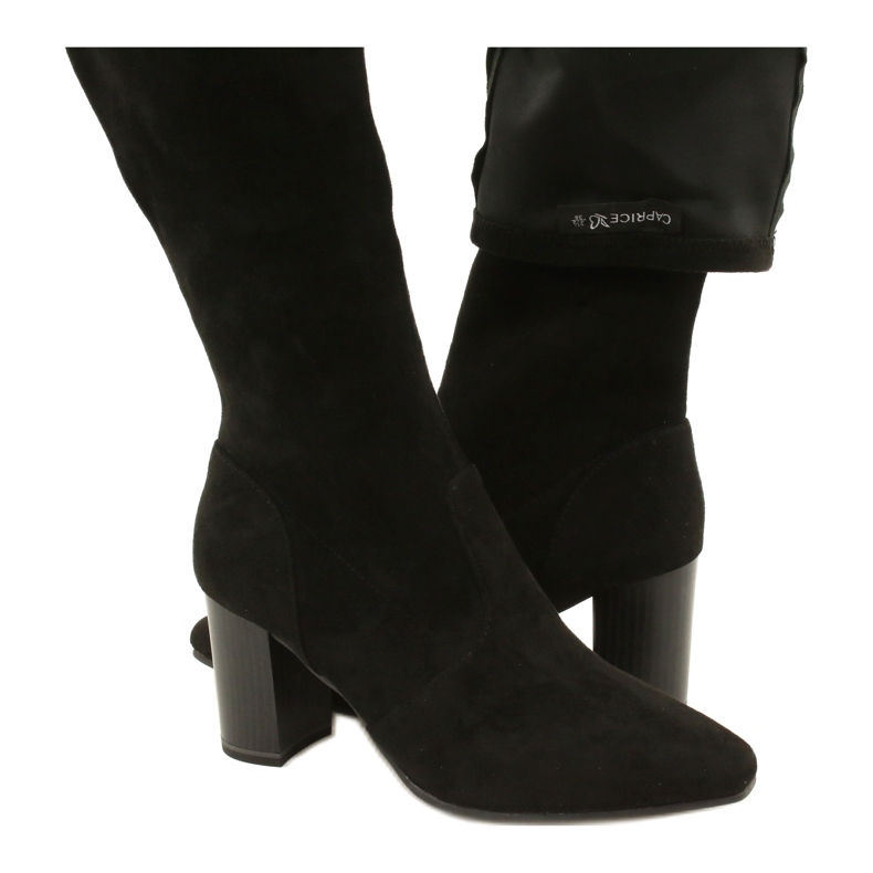 Botas elásticas pretas femininas Caprice 9-25520-41 044 botas pretas de cano alto preto 5 Botas elásticas pretas femininas Caprice 9-25520-41 044 botas pretas de cano alto preto 5