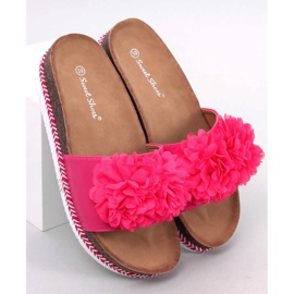 Chinelos Fúcsia do Sul Flor de Pêssego rosa 1