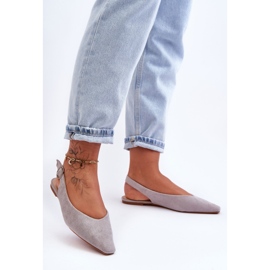 PS1 Sabrinas femininas Kenra de camurça cinza 1