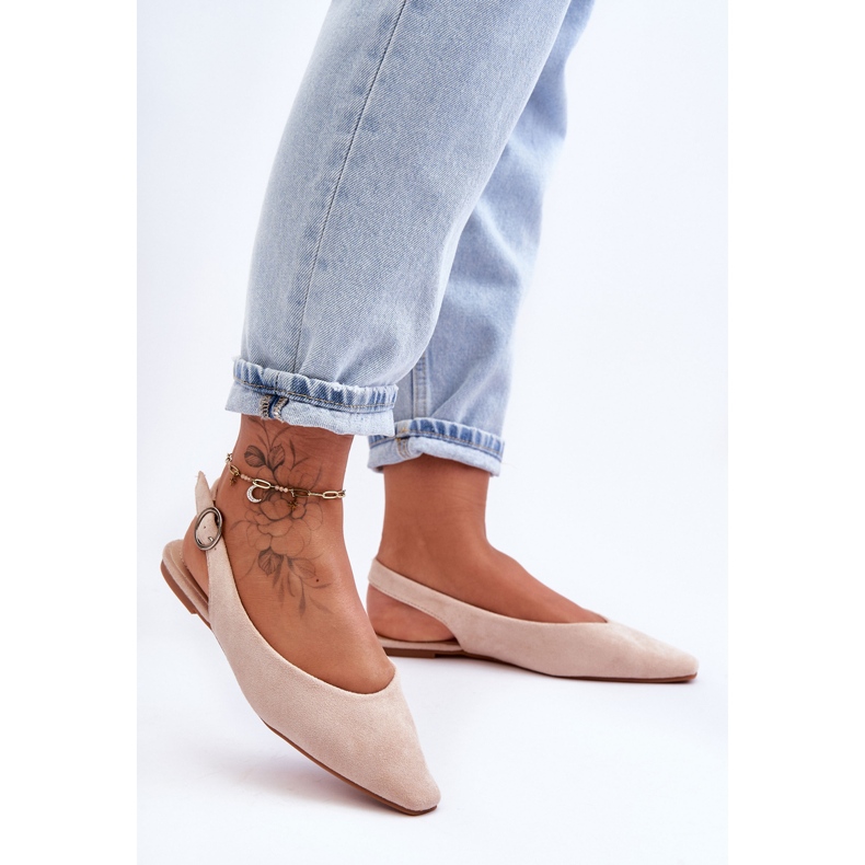 PS1 Sabrinas femininas de camurça bege Kenra 1