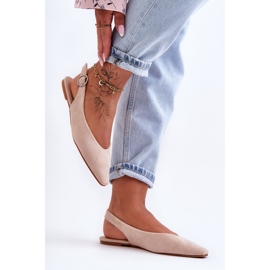 PS1 Sabrinas femininas de camurça bege Kenra 2