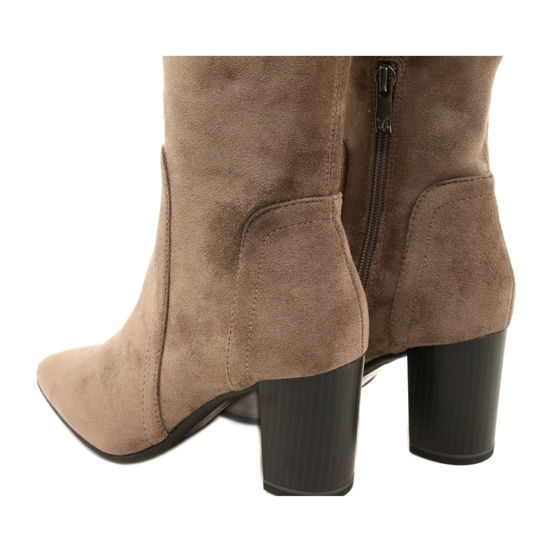 Botas elásticas taupe femininas Caprice 9-25521-41 355 botas bege acima do joelho 3 Botas elásticas taupe femininas Caprice 9-25521-41 355 botas bege acima do joelho 3