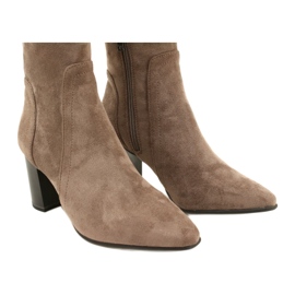 Botas elásticas taupe femininas Caprice 9-25521-41 355 botas bege acima do joelho 2