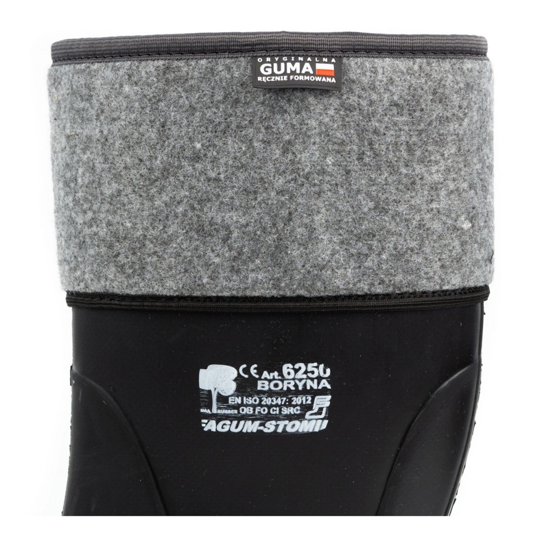 Fagum-Stomil Botas de trabalho, botas de borracha, Boryna 6250 preto 4