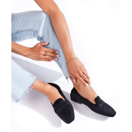 Mocassins de mulher pretos em camurça, Shelovet 1