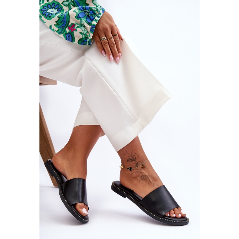 Chinelos clássicos femininos pretos Afrodite 1