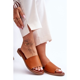 Chinelos femininos clássicos Camel Afrodite marrom 2