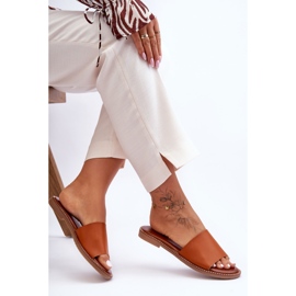 Chinelos femininos clássicos Camel Afrodite marrom 1