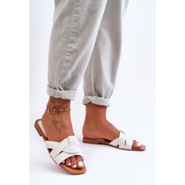 Chinelos femininos de pano branco Aversa 2