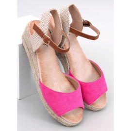 Sandália espadrille com cunha fúcsia Eakes rosa 1