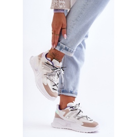 Sapatos esportivos com plataforma de couro branco Sifel 2